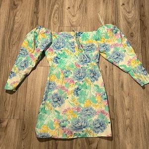 Zara - Off the shoulder floral mini dress - size small